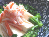 豆腐と菜の花のかにあんかけ