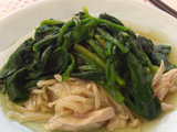 ささみとえのきの青菜あんかけ