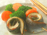 いわしの梅肉ロール焼き