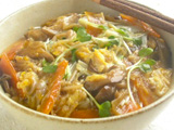 きのこの卵とじ丼