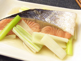 鮭のねぎ蒸し