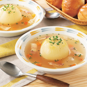 玉ねぎ丸ごとスープ